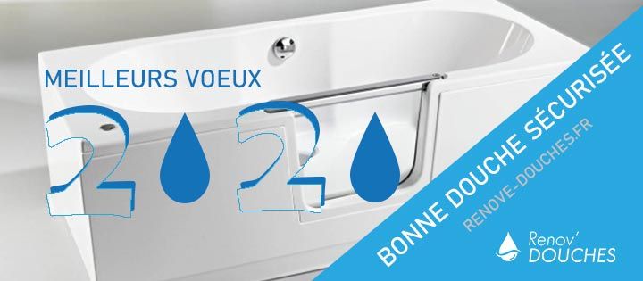 Meilleurs Vœux 2020 - Baignoire à porte - Douche PMR